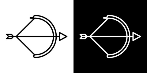 Bow arrow icon symbol concept for graphic design, Website, UI. Svg