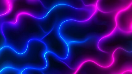 Obraz premium Abstract neon wavy lines background