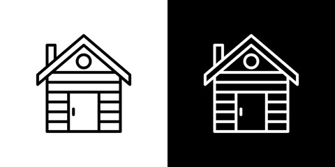 Cabin icon symbol concept for graphic design, Website, UI. Svg
