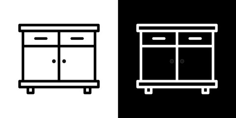 Cabinet icon symbol concept for graphic design, Website, UI. Svg