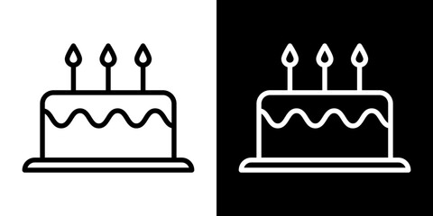 Cake icon symbol concept for graphic design, Website, UI. Svg