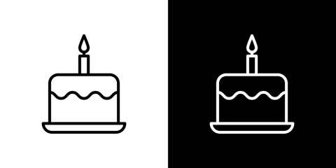 Cake birthday icon symbol concept for graphic design, Website, UI. Svg