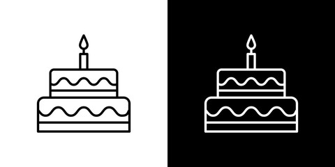 Cake icon symbol concept for graphic design, Website, UI. Svg