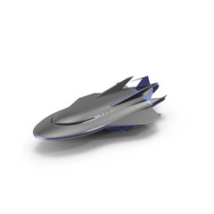 Advanced spaceship isolated on transparent background