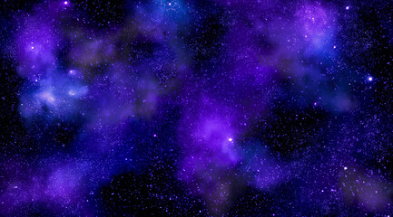 Amethyst and glassy with a starry night galaxy background, a celestial cosmic design, ultra-realistic, in a dark purple, blue, and black color palette, high resolution.