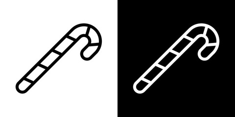 Candy Cane icon symbol concept for graphic design, Website, UI. Svg