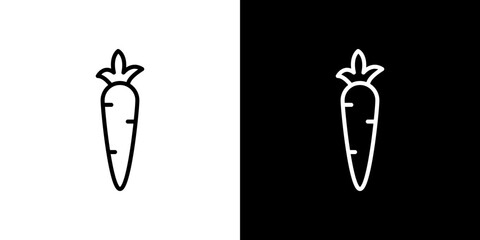 Carrot icon symbol concept for graphic design, Website, UI. Svg