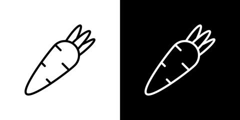 Carrot icon symbol concept for graphic design, Website, UI. Svg