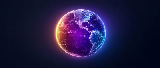 Abstract Glowing Earth Graphic Design