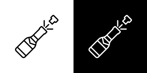 Champagne bottle icon symbol concept for graphic design, Website, UI. Svg
