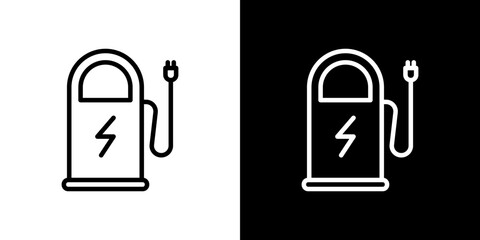 Charging station icon symbol concept for graphic design, Website, UI. Svg