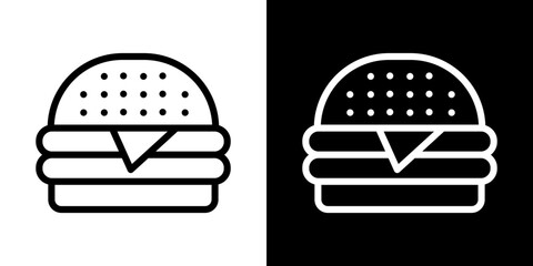 Cheese burger icon symbol concept for graphic design, Website, UI. Svg