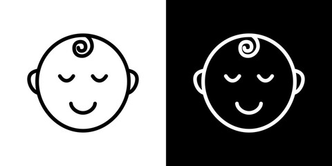Child head icon symbol concept for graphic design, Website, UI. Svg