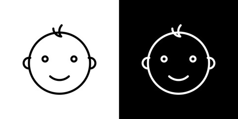 Child head icon symbol concept for graphic design, Website, UI. Svg