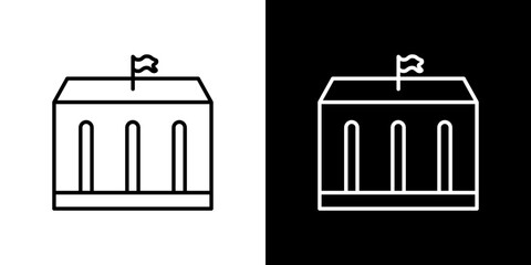 City hall building icon symbol concept for graphic design, Website, UI. Svg