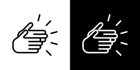 Clapping hands icon symbol concept for graphic design, Website, UI. Svg