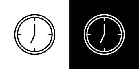 Clock seven icon symbol concept for graphic design, Website, UI. Svg
