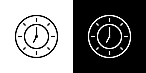 Clock seven icon symbol concept for graphic design, Website, UI. Svg