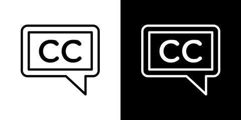Closed caption icon symbol concept for graphic design, Website, UI. Svg
