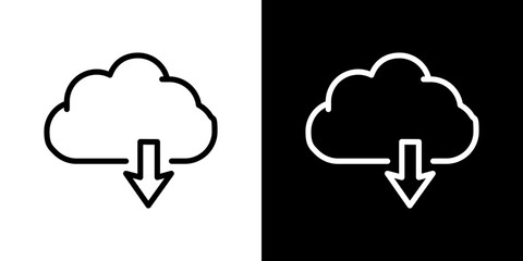 Cloud download icon symbol concept for graphic design, Website, UI. Svg