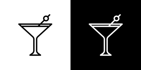 Cocktail icon symbol concept for graphic design, Website, UI. Svg