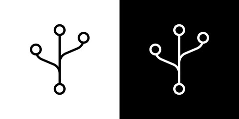 Code branch icon symbol concept for graphic design, Website, UI. Svg