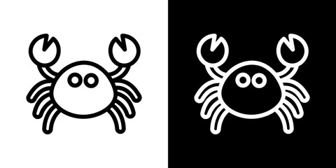 Crab icon symbol concept for graphic design, Website, UI. Svg