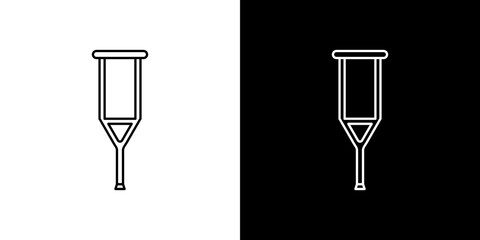 Crutch icon symbol concept for graphic design, Website, UI. Svg