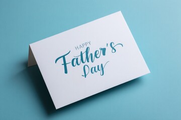 Happy Father&rsquo;s Day card features elegant typography on vibrant b