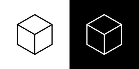 Cube icon symbol concept for graphic design, Website, UI. Svg