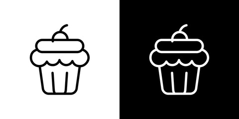 Cupcake icon symbol concept for graphic design, Website, UI. Svg