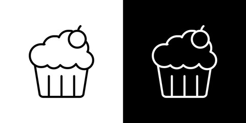 Cupcake icon symbol concept for graphic design, Website, UI. Svg