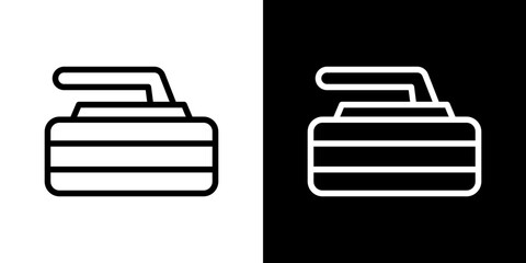 Curling stone icon symbol concept for graphic design, Website, UI. Svg
