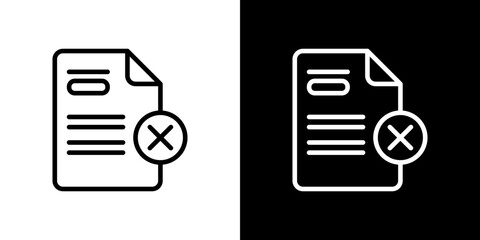 Delete Document icon symbol concept for graphic design, Website, UI. Svg