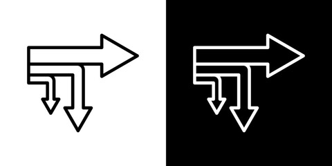 Diagram sankey icon symbol concept for graphic design, Website, UI. Svg