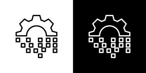 Digital transformation icon symbol concept for graphic design, Website, UI. Svg