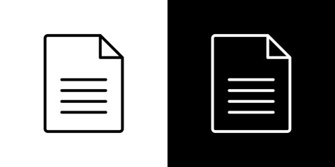 Document icon symbol concept for graphic design, Website, UI. Svg