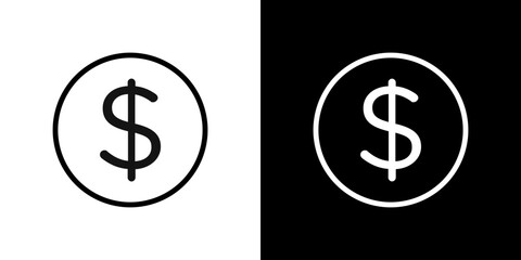 Dollar icon symbol concept for graphic design, Website, UI. Svg
