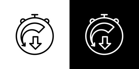 Down time icon symbol concept for graphic design, Website, UI. Svg