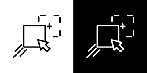 Drag and drop icon symbol concept for graphic design, Website, UI. Svg