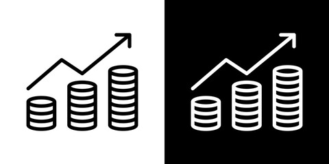 Earning icon symbol concept for graphic design, Website, UI. Svg