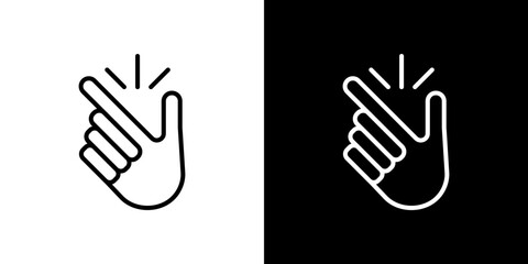 Finger snapping icon symbol concept for graphic design, Website, UI. Svg