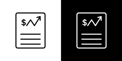 Financial report icon symbol concept for graphic design, Website, UI. Svg