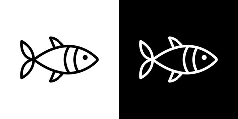 Fish icon symbol concept for graphic design, Website, UI. Svg