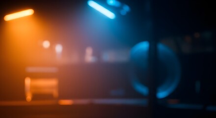 Abstract Nightclub Scene Blurry Lights and Dark Ambiance