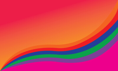 Vibrant Rainbow Waves - Abstract Colorful background Design