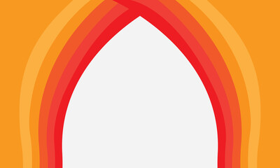 Abstract Archway with Colorful Layers background
