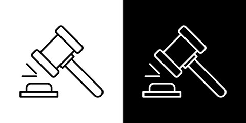 Gavel icon symbol concept for graphic design, Website, UI. Svg
