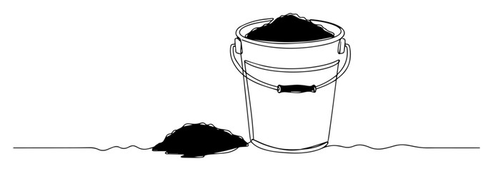 sand bucket beach toy black silhouette shape © Camel