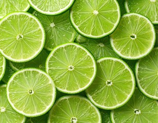 Close-up of many lime slices (1)